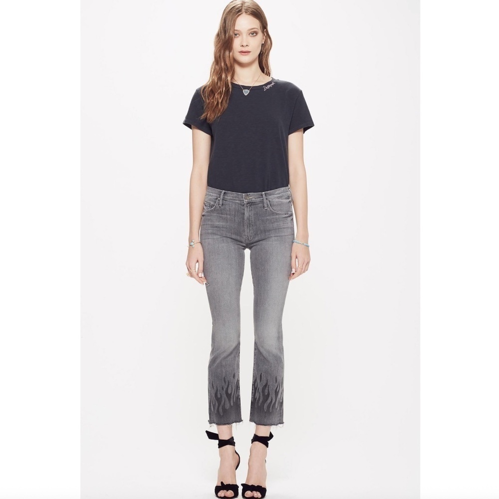 Mother the Insider Ankle Fray Jeans in Fan the Flames
